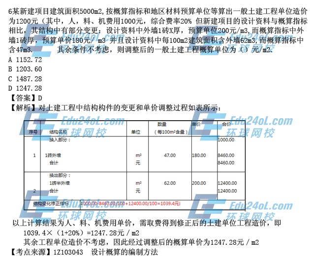 2015年一级建造师考试工程经济真题解析6