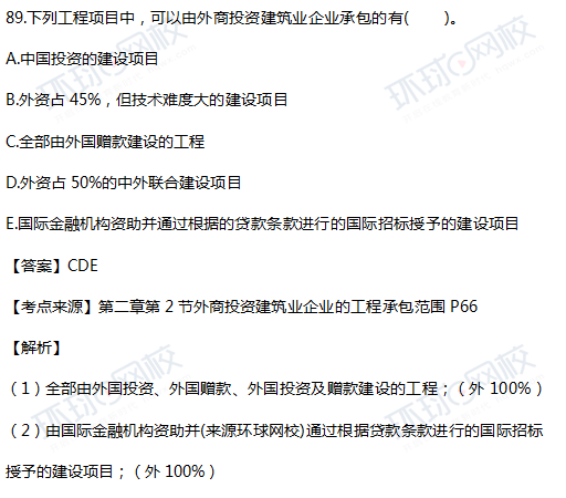 2017一级建造师工程法规真题单选89题官方答案及解析