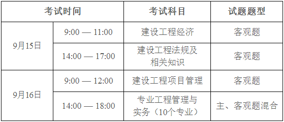 2018一级建造师考试时间