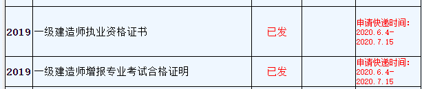 浙江一级建造师合格证书领取时间安排表更新
