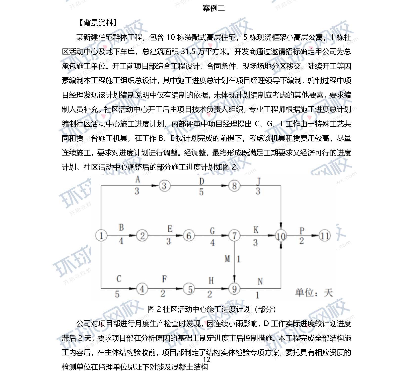 2020一级建造师考试《建筑工程》真题及答案解析(案例二)1