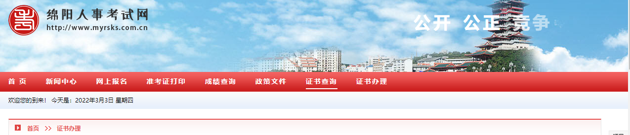 绵阳人事考试网